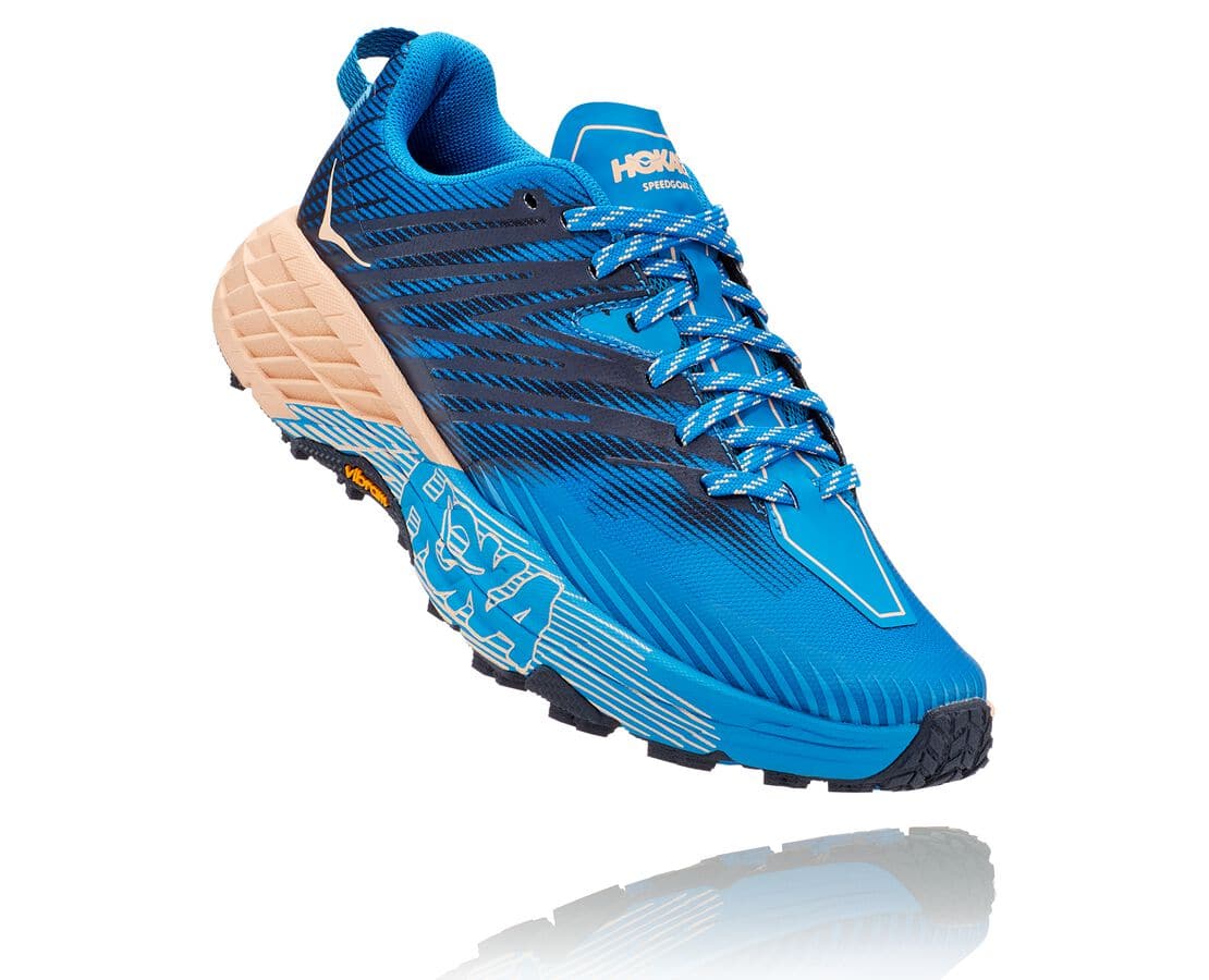 Hoka One One Speedgoat 4 Damen Trailrunning Schuhe Indigo / Aprikose | (DE-9417DGXPM)